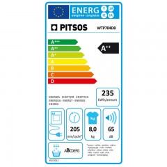 Pitsos WTP704D8 Στεγνωτήριο 8kg A++ με Αντλία Θερμότητας Pitsos WTP704D8 Στεγνωτήριο 8kg A++ με Αντλία Θερμότητας